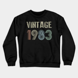 Vintage 1983 37th Birthday Gift Men Women Crewneck Sweatshirt
